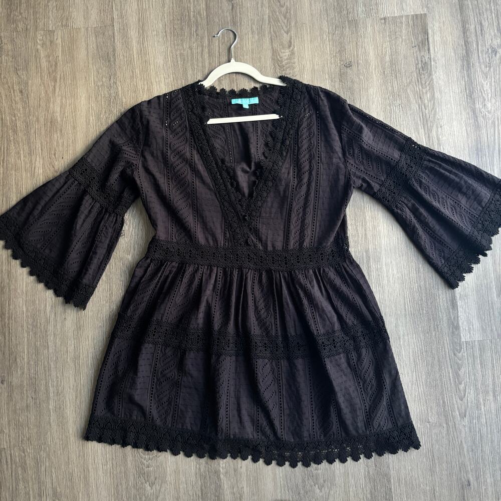 Melissa Odabash Victoria Broderie Anglaise Tiered Mini Dress Small - Picture 4 of 7
